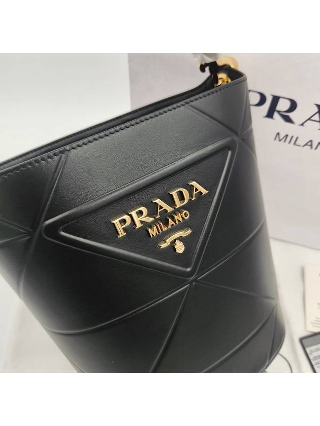 Top Stitching Bucket Bag Black - PRADA - BALAAN 5