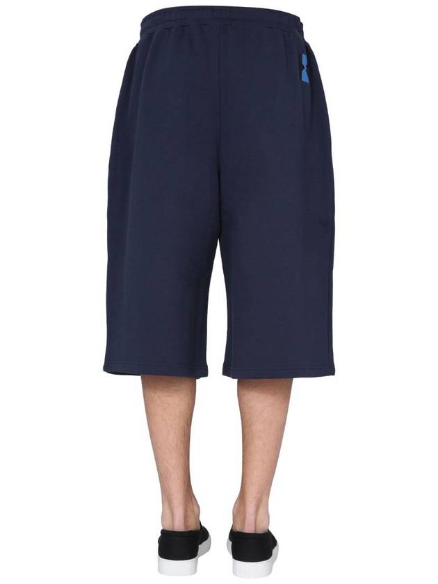 Cross Logo Cotton Shorts Midnight Blue - KENZO - BALAAN 5