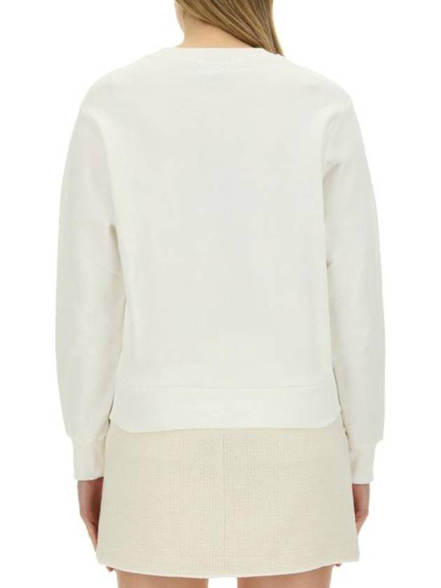 Boxy Micro Logo Sweatshirt White - A.P.C. - BALAAN 5