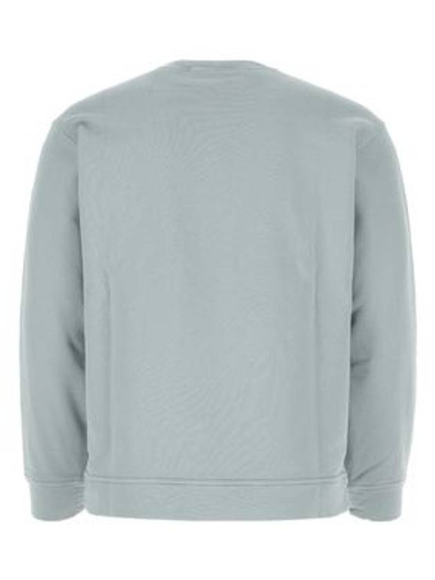 Garment Dyed Stitches Four Print Crewneck Sweatshirt Sky Blue - STONE ISLAND - BALAAN 3