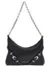 Voyou Party Nylon Satin Shoulder Bag Black - GIVENCHY - BALAAN 2