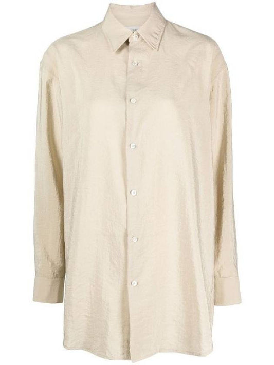 Crinkle Silk Blend Shirt Beige - LEMAIRE - BALAAN 1