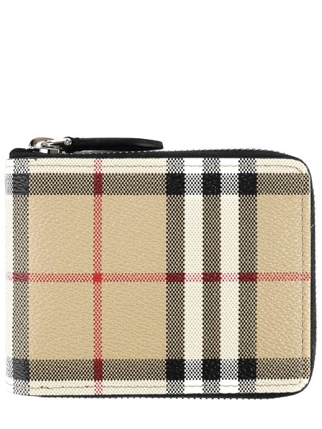 Vintage Check Zipper Round Half Wallet Beige - BURBERRY - BALAAN 2