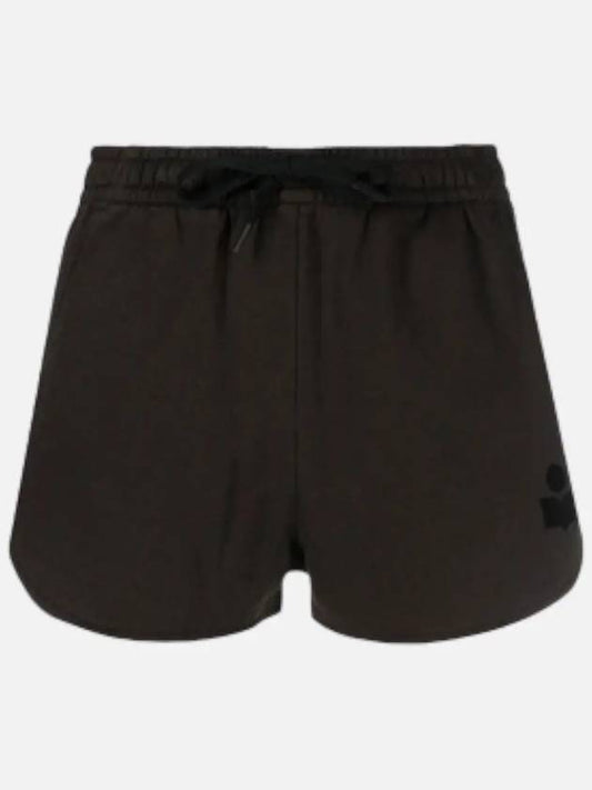 Women's MIFA Black Logo Black Short Pants SH0022FA A1M07E 02FK - ISABEL MARANT - BALAAN 2