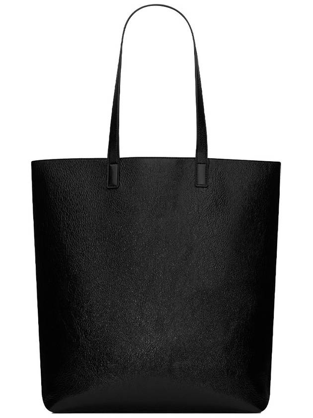 Bold Coated Crinkle Tote Bag Black - SAINT LAURENT - BALAAN 5