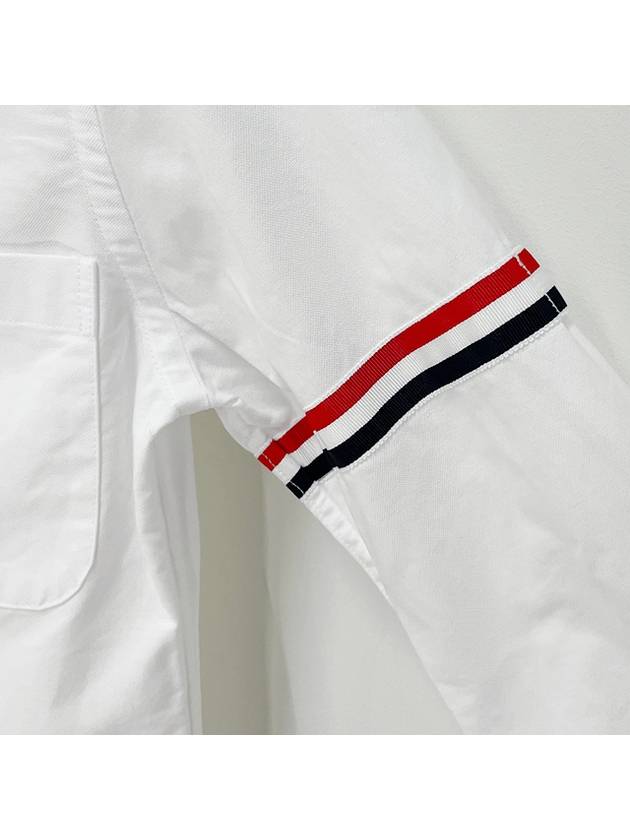 RWB Stripe Button Shirt White - THOM BROWNE - BALAAN 6