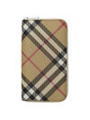 Check Zip Around Long Wallet Sand - BURBERRY - BALAAN 1