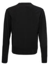 Red Heart Logo Merino Wool Cardigan Black - AMI - BALAAN 3