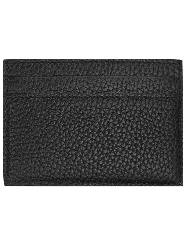 Metal Logo Leather Card Wallet Black - GUCCI - BALAAN 7