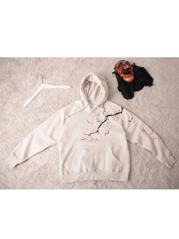 cherry blossom embroidery raglan brushed hoodie IVORY - ASIHA - BALAAN 3