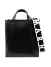 Museo Small Leather Tote Bag Black - MARNI - BALAAN 3