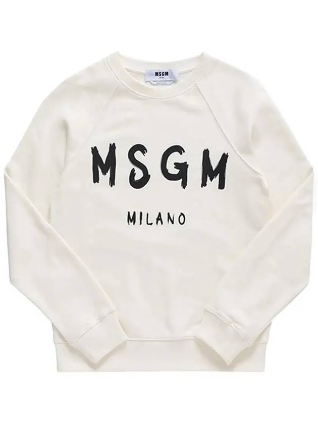 Brush Logo Printing Sweatshirt Ivory - MSGM - BALAAN 5