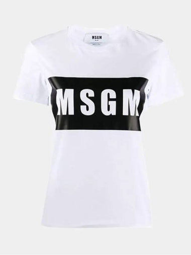 Women's logo printing white women's short sleeve 2842MDM195 207498 012842MDM195 207498 01 - MSGM - BALAAN 1