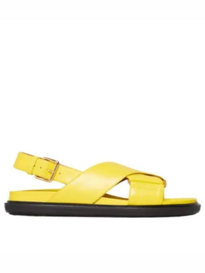 Fussbett Leather Sandals Yellow - MARNI - BALAAN 2