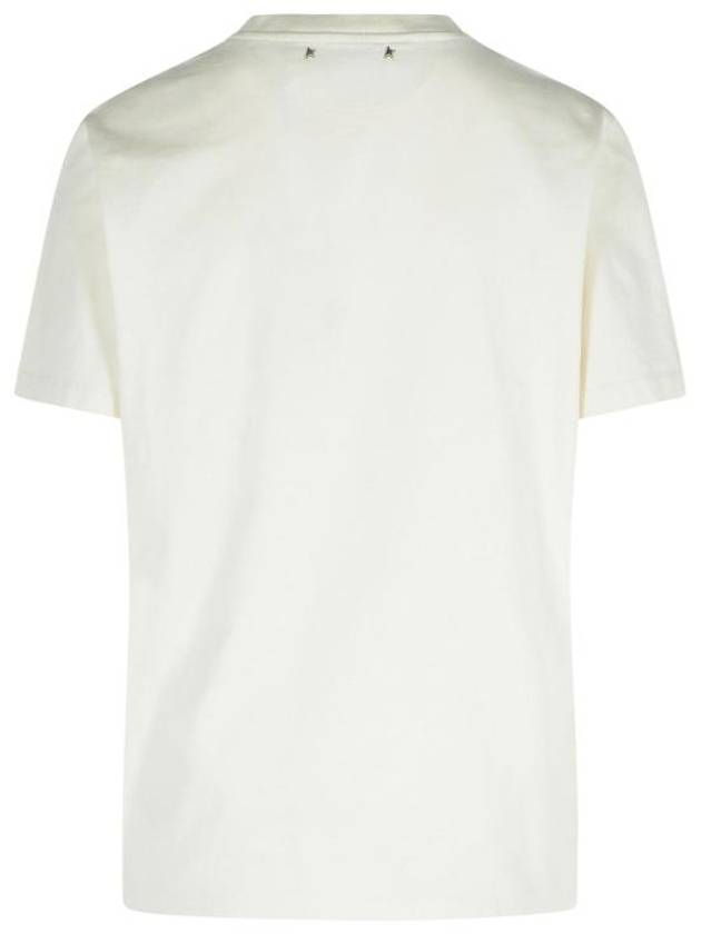 Black Lettering Cotton Short Sleeve T-Shirt White - GOLDEN GOOSE - BALAAN 4