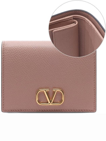 Women's V Logo Half Wallet 4W0P0R39 SNP GF9 24S - VALENTINO - BALAAN 1