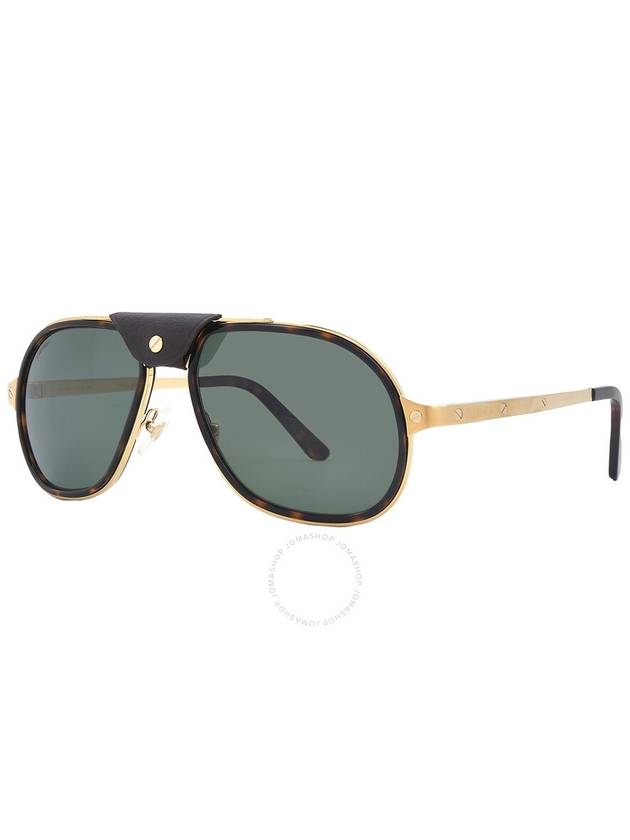 Cartier Polarized Green Pilot Unisex Sunglasses CT0241S 002 57 - CARTIER - BALAAN 2