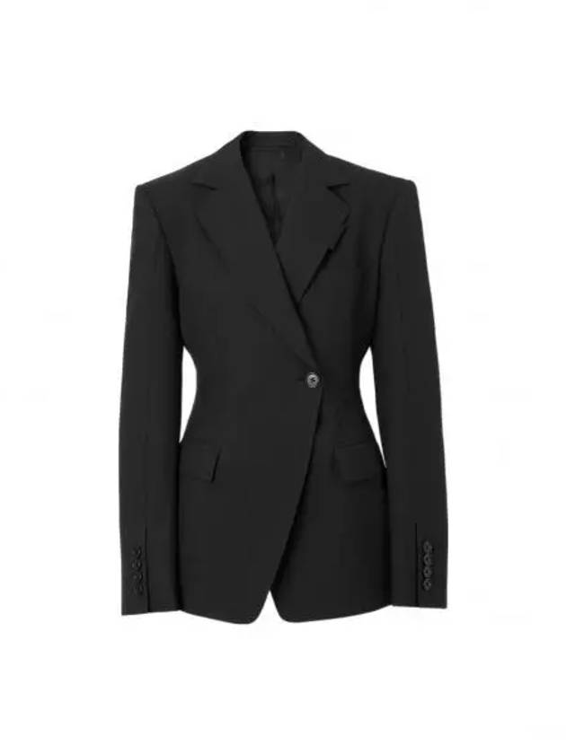 Women's Wool Tailored Blazer Jacket Black - BURBERRY - BALAAN 2