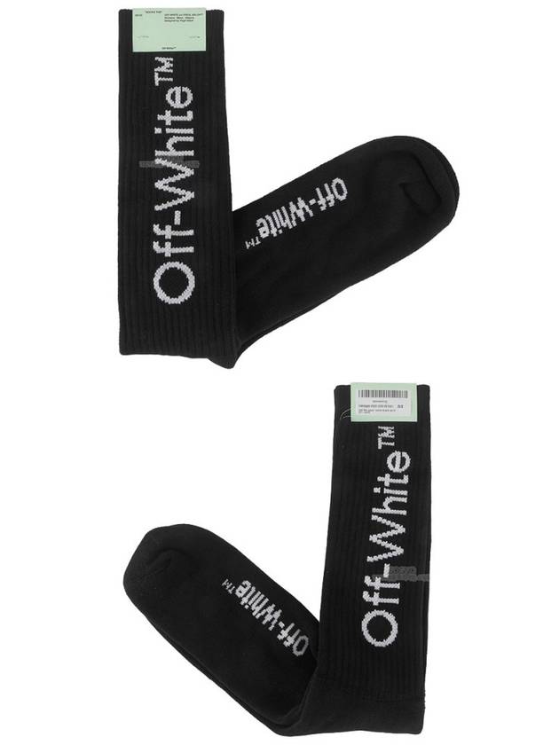 Diagonal Logo Mid Socks Black - OFF WHITE - BALAAN 5