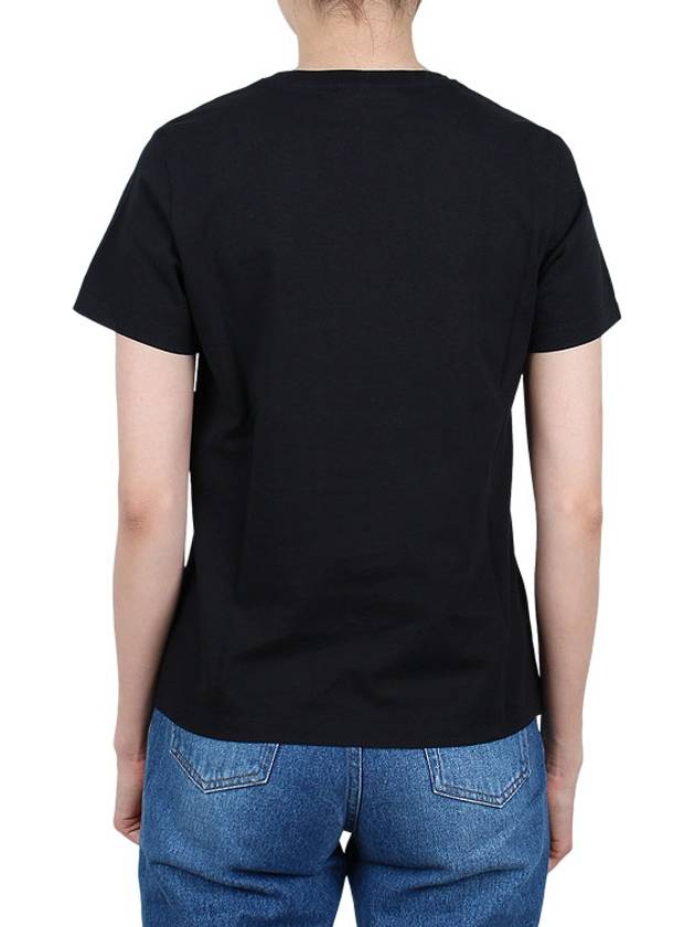 Fox Head Patch Regular Short Sleeve T-Shirt Black - MAISON KITSUNE - BALAAN 5