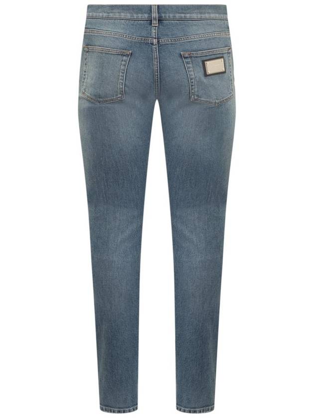 Denim Straight Pants GP02WDG8KF2S9001 VARIANTE ABBINATA BLUE - DOLCE&GABBANA - BALAAN 3