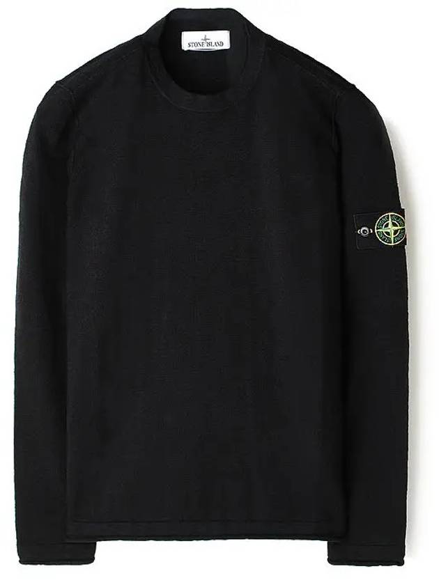 Logo Organic Cotton Long Sleeve T-Shirt Black - STONE ISLAND - BALAAN 2