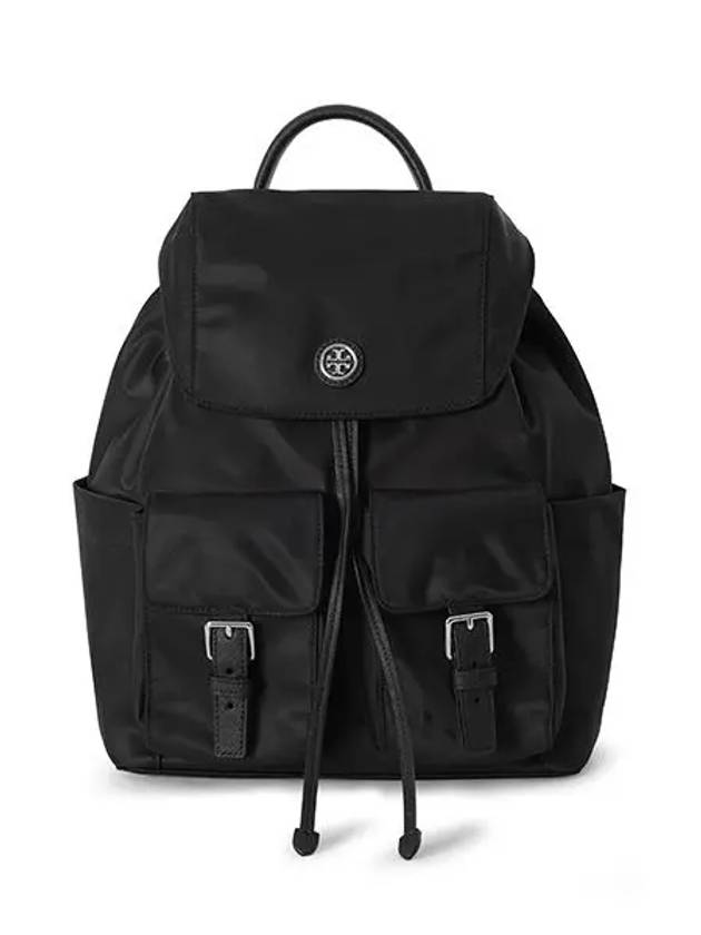 Virginia Flap Nylon Backpack Black - TORY BURCH - BALAAN 3