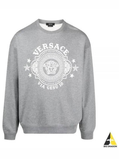 Medusa Badge Print Sweatshirt Grey - VERSACE - BALAAN 2