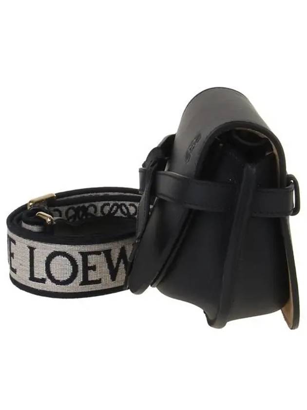 Mini Gate Dual Soft Calfskin Cross Bag Black - LOEWE - BALAAN 4