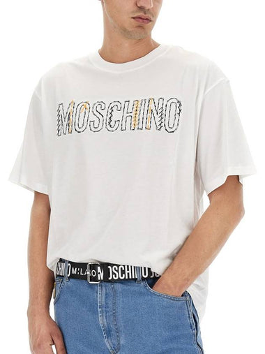 23 fw T-Shirt WITH Logo 071352411001 B0040440700 - MOSCHINO - BALAAN 1