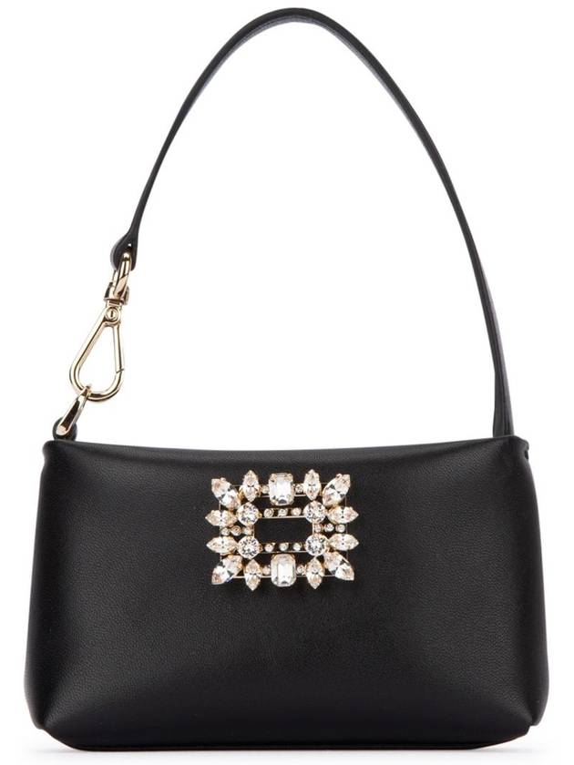 Nightlily Broche Leather Shoulder Bag Black - ROGER VIVIER - BALAAN 2