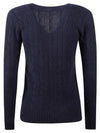 Kimberly Embroidered Logo Pony Cable Knit Top Navy - POLO RALPH LAUREN - BALAAN 3