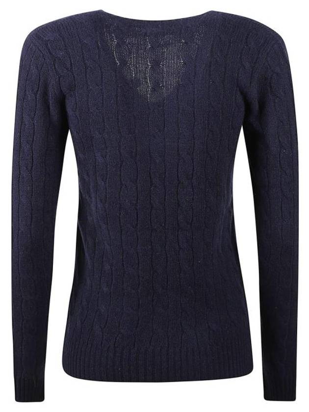 Kimberly Embroidered Logo Pony Cable Knit Top Navy - POLO RALPH LAUREN - BALAAN 3