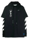 Men's Diag Mariana Hoodie Black - OFF WHITE - BALAAN 1