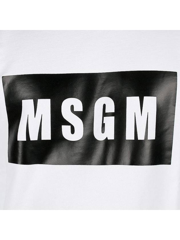 Box Logo Cotton Sweatshirt White - MSGM - BALAAN 7