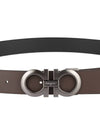 Gancini Reversible Adjustable Leather Belt Black Dark Brown - SALVATORE FERRAGAMO - BALAAN 9