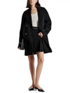 Kent Wool Double-Breasted Peacoat Black - MAX MARA - BALAAN 3