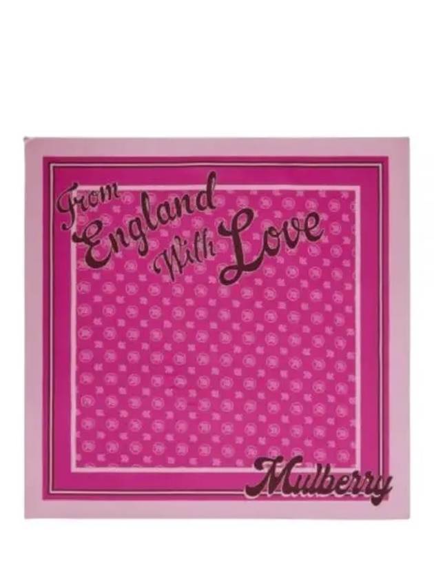 VS4801 041 J989 From England with Love Square Scarf - MULBERRY - BALAAN 2