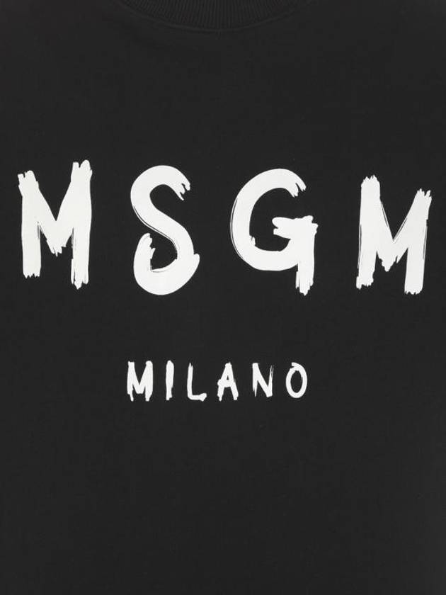 Milano Logo Print Sweatshirt Black - MSGM - BALAAN 5