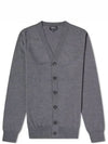 Samuel V-Neck Wool Cardigan Dark Grey - A.P.C. - BALAAN 2