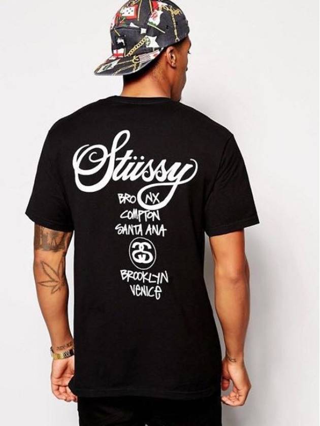 World Tour Short Sleeve T-Shirt White - STUSSY - BALAAN 7