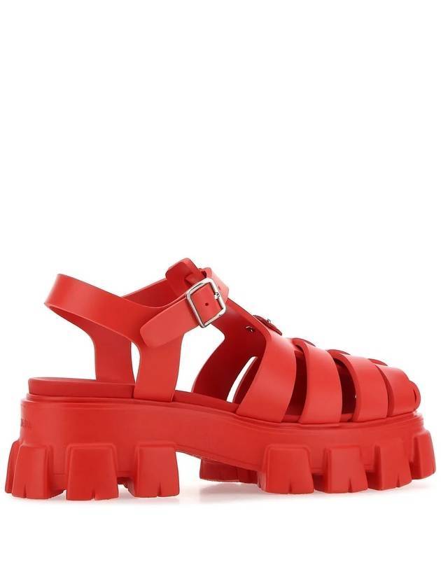 Monolith Rubber Sandals Red - PRADA - BALAAN 4