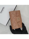 Card wallet snap dark beige gold classic caviar AP0214 - CHANEL - BALAAN 10