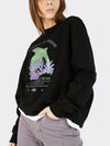 Riso Graphic Birphin Bird Dolphin Sweatshirt Black - AOX - BALAAN 3