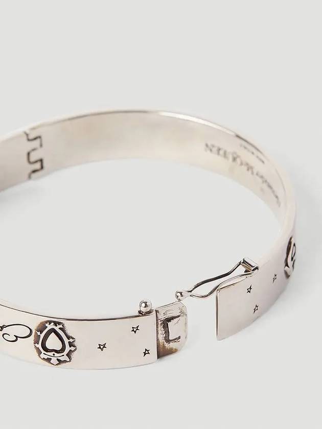 1992 heart logo vintage engraved bangle bracelet - ALEXANDER MCQUEEN - BALAAN 5