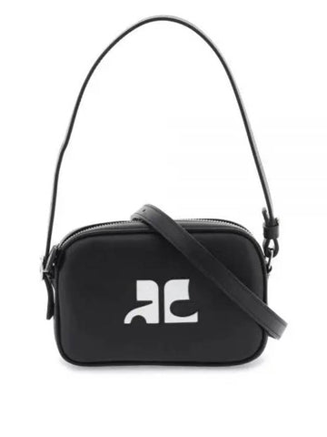 Camera Slim Leather Shoulder Bag Black - COURREGES - BALAAN 1