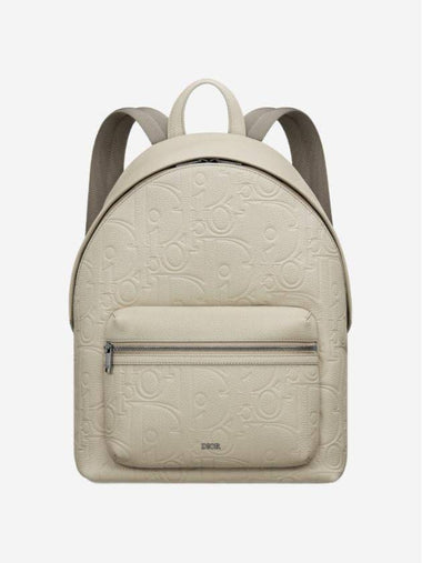 Rider 2.0 Grained Calfskin Backpack Beige - DIOR - BALAAN 1