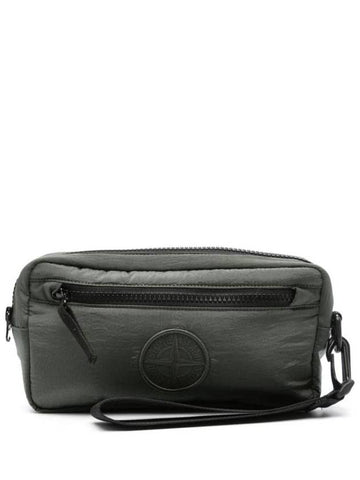 Compass Motif Pouch Bag Green - STONE ISLAND - BALAAN 1