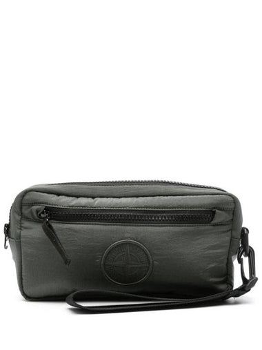 Compass Motif Pouch Bag Green - STONE ISLAND - BALAAN 1