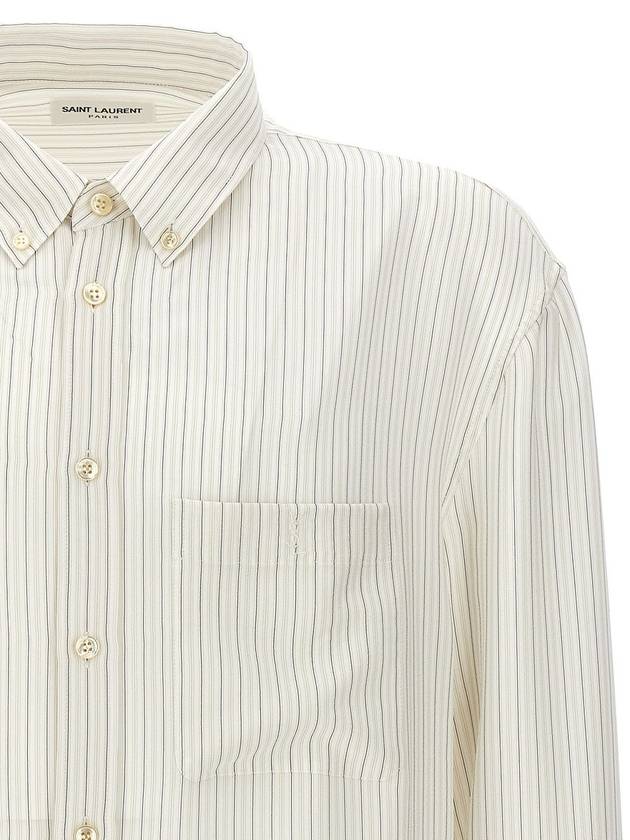 Long Sleeve Shirt 712700Y1I539782 P24 BEIGE GRIS NOIR - SAINT LAURENT - BALAAN 6